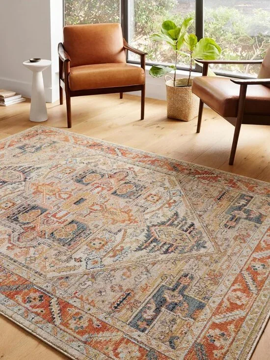 NEW LOLOI Jocelyn Made in Turkey 5x7 Area Rug Sand/Multi - Picture 3 of 3
